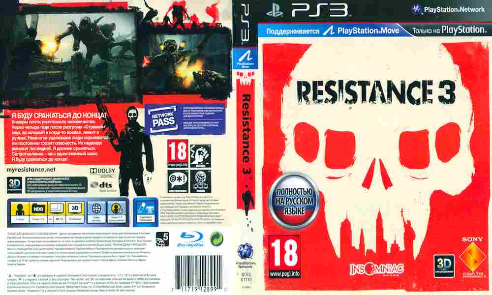 RESISTANCE 3 Sony PS3 173 547 Xbox 360 Xbox One Sony PS3 PS4 PSVita